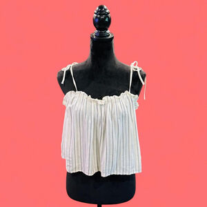 Boho Fairy Cropped Babydoll Preppy Camisole Tank Blouse H&M 4